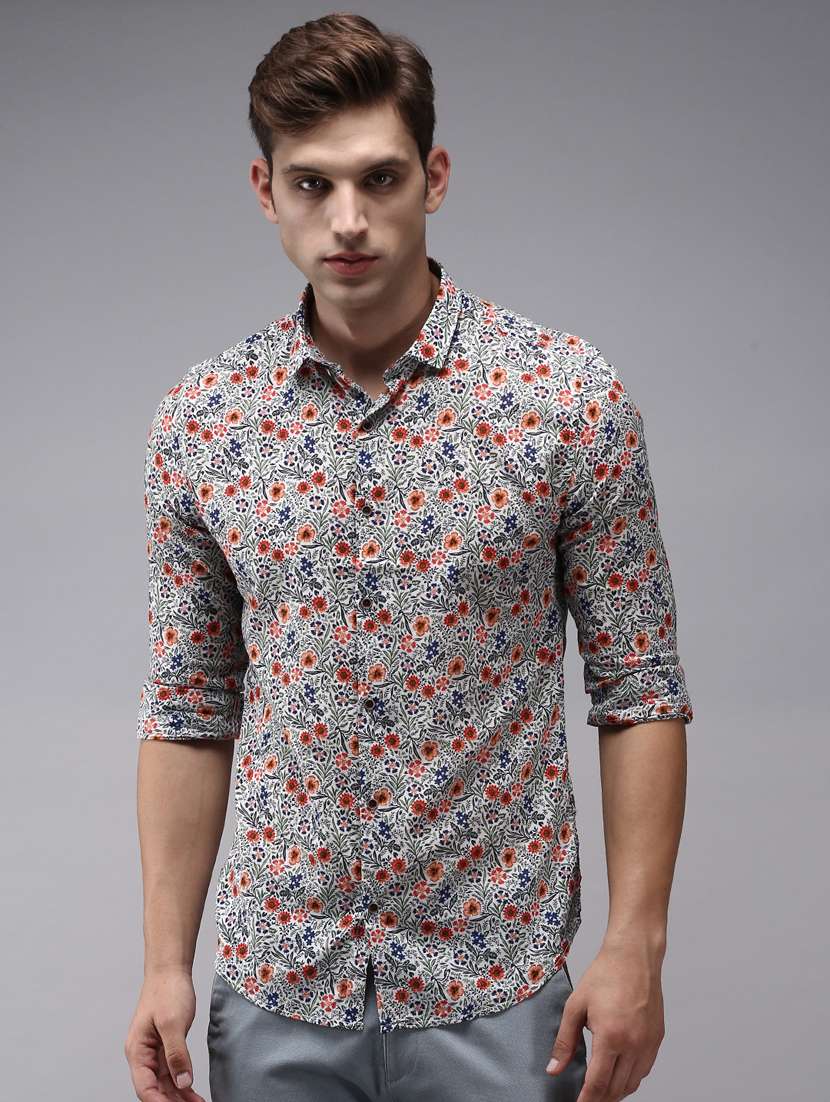 mens florals casual shirt