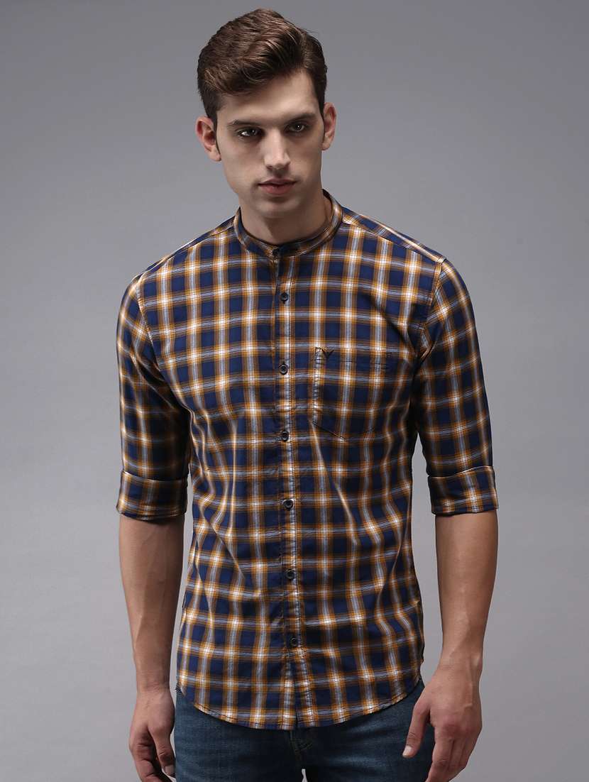 mens checks casual shirt