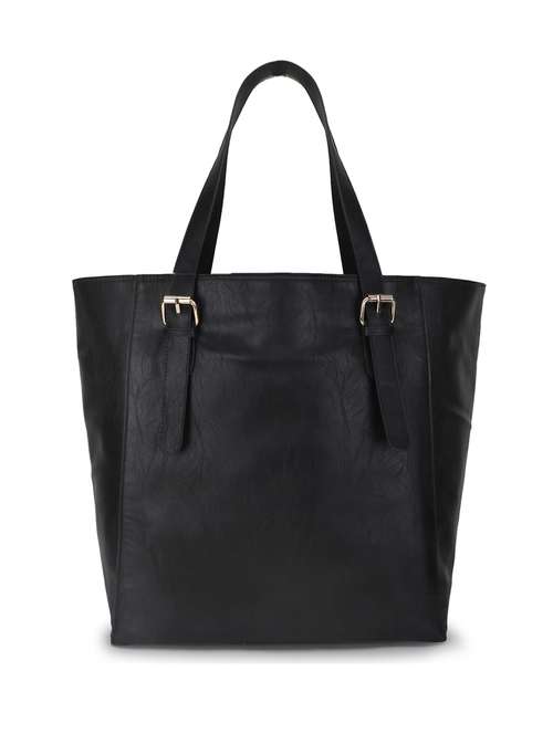 black solid regular tote