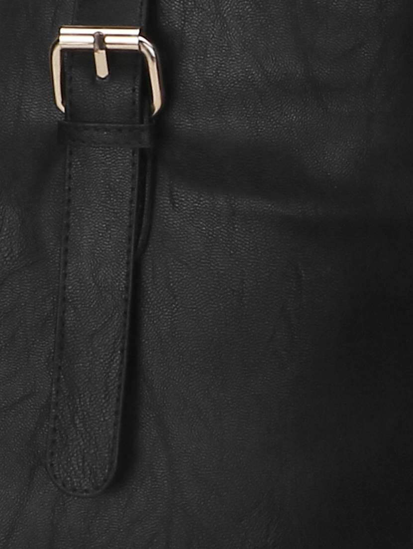 Black Solid Regular Tote