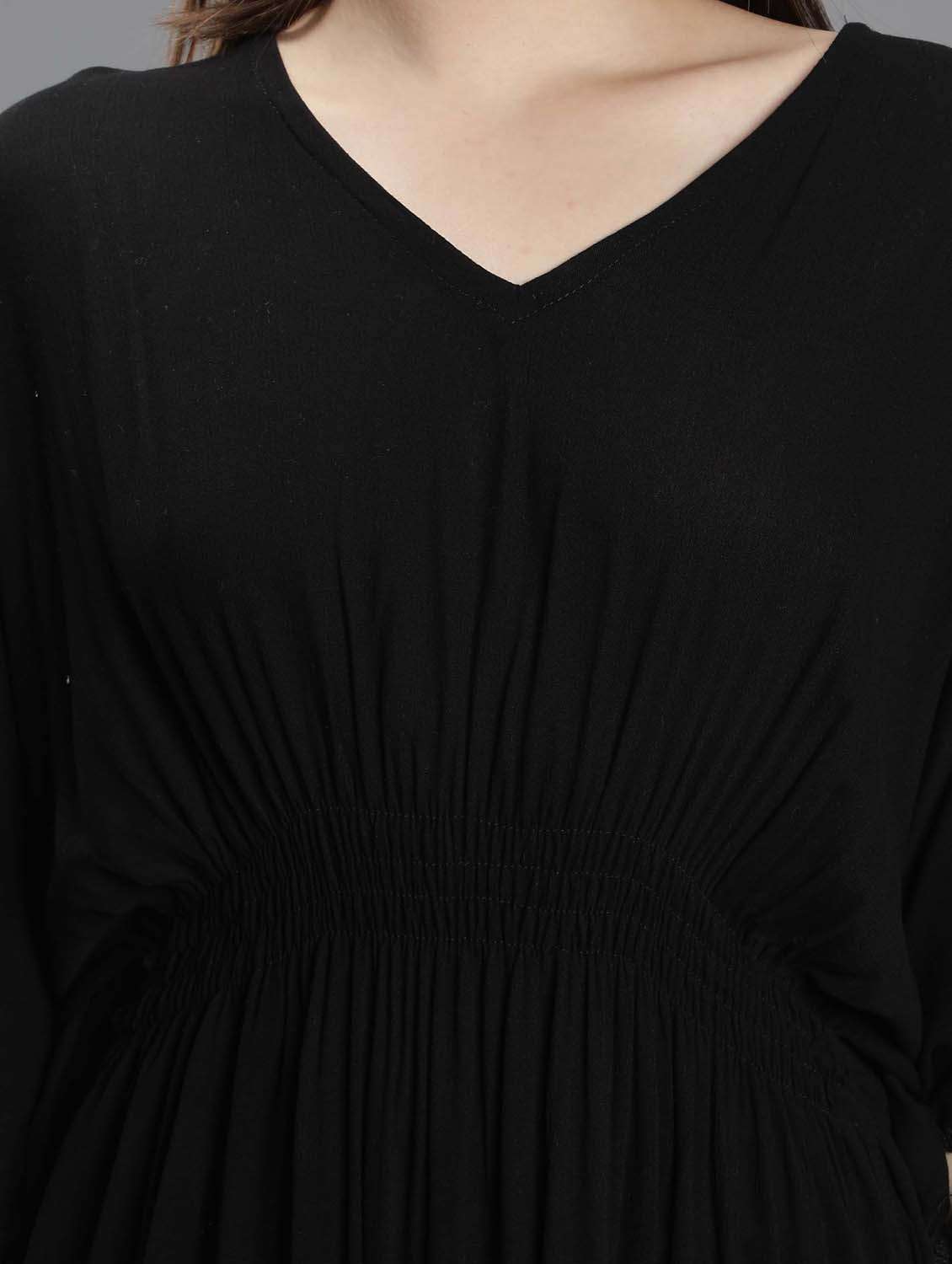 black viscose dresses kaftan - 18637134 - Standard Image - 4