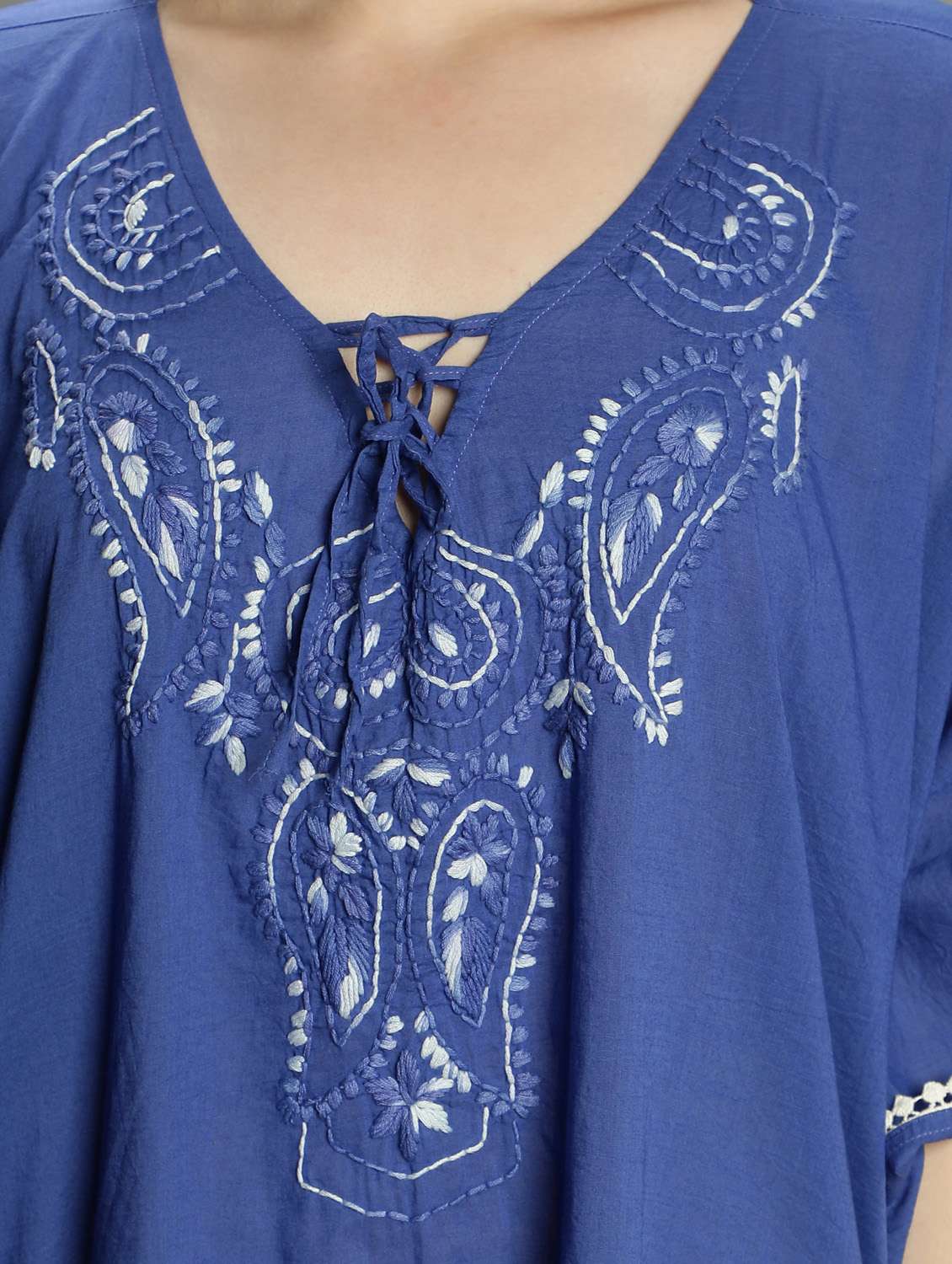 blue cotton dresses kaftan - 18637136 -  Standard Image - 4