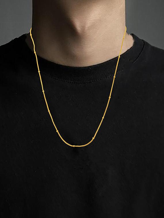 gold plated chain necklace - 18637394 - Standard Image - 4