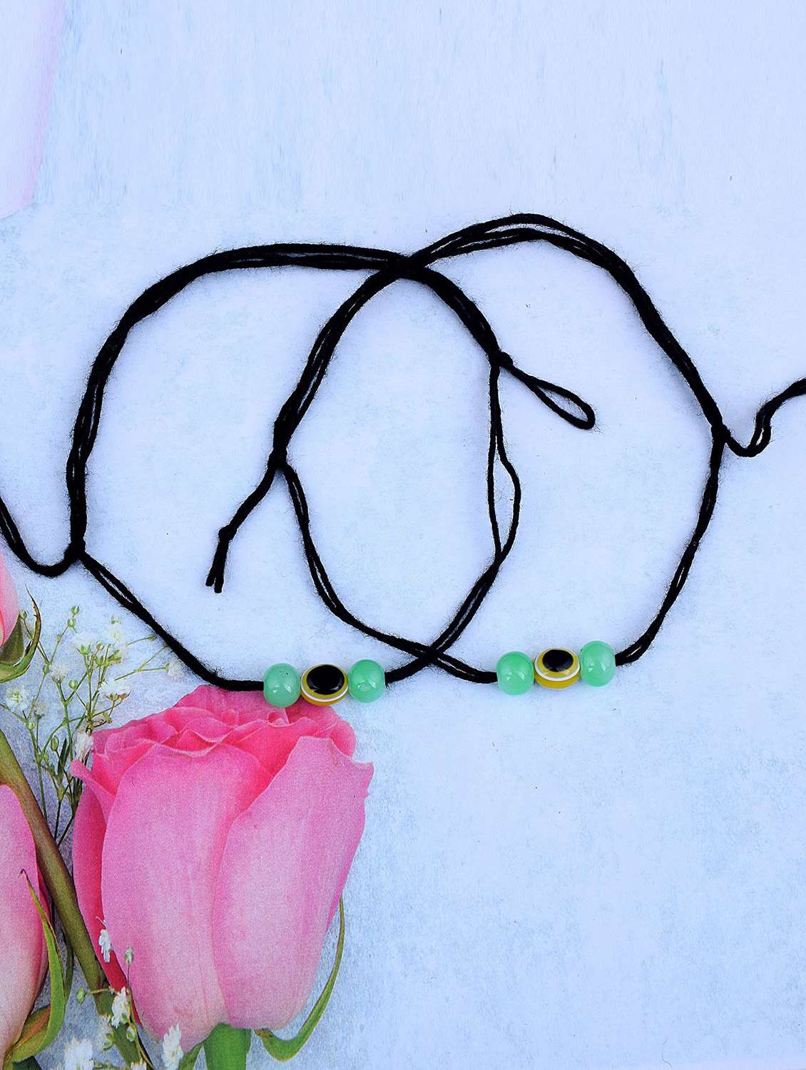 multi color evil eye beads anklet dori