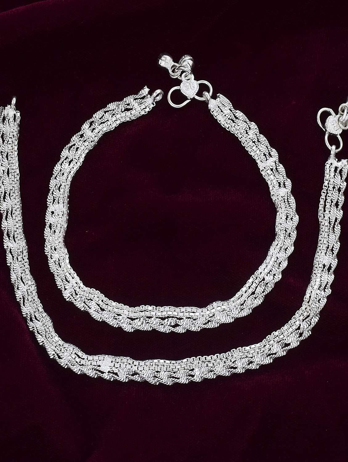 silver plated traditional payal