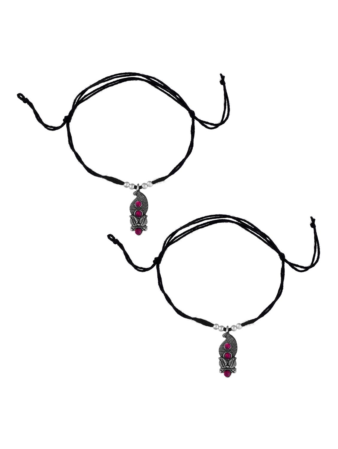 multi colored cotton anklet - 18637476 - Standard Image - 1