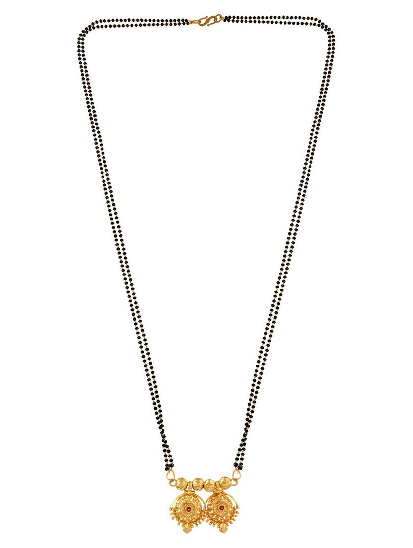 gold and black metal mangalsutra - 18637500 - Standard Image - 1