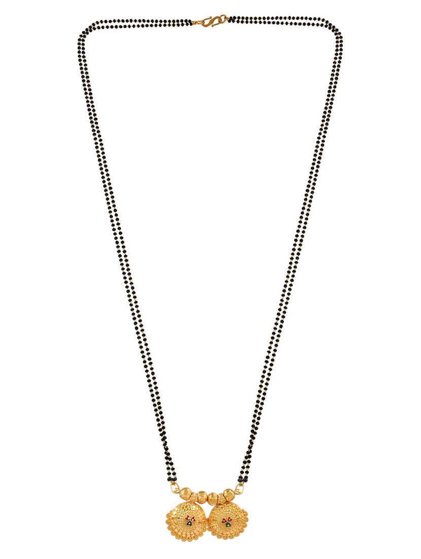 gold and black metal mangalsutra - 18637505 - Standard Image - 1