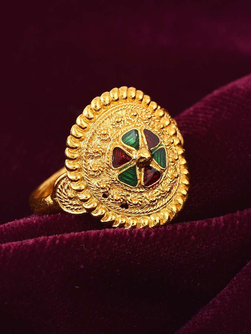 gold brass finger  ring