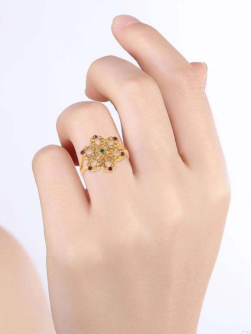 multi colored brass finger ring - 18637532 - Standard Image - 4