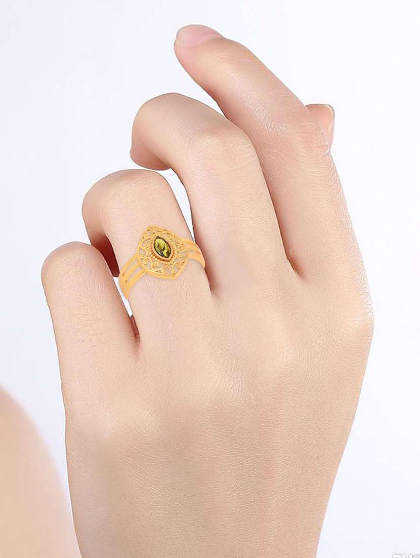 gold brass finger  ring - 18637533 -  Standard Image - 4