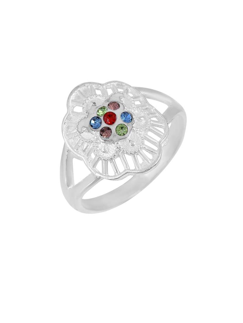 silver brass finger  ring - 18637537 -  Standard Image - 1