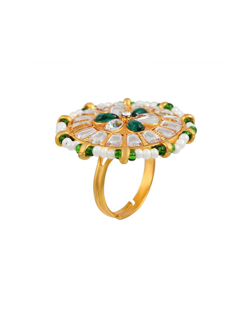 gold brass finger  ring - 18637545 -  Standard Image - 1