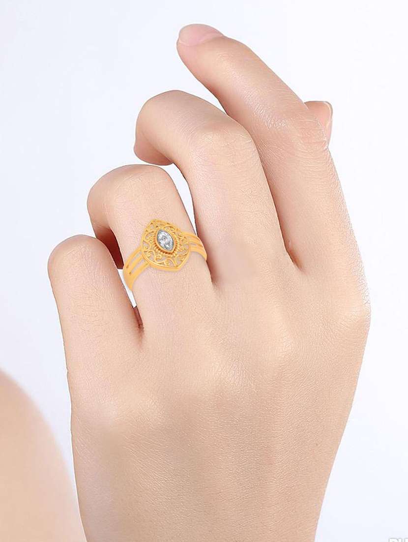 gold brass finger  ring - 18637565 -  Standard Image - 4