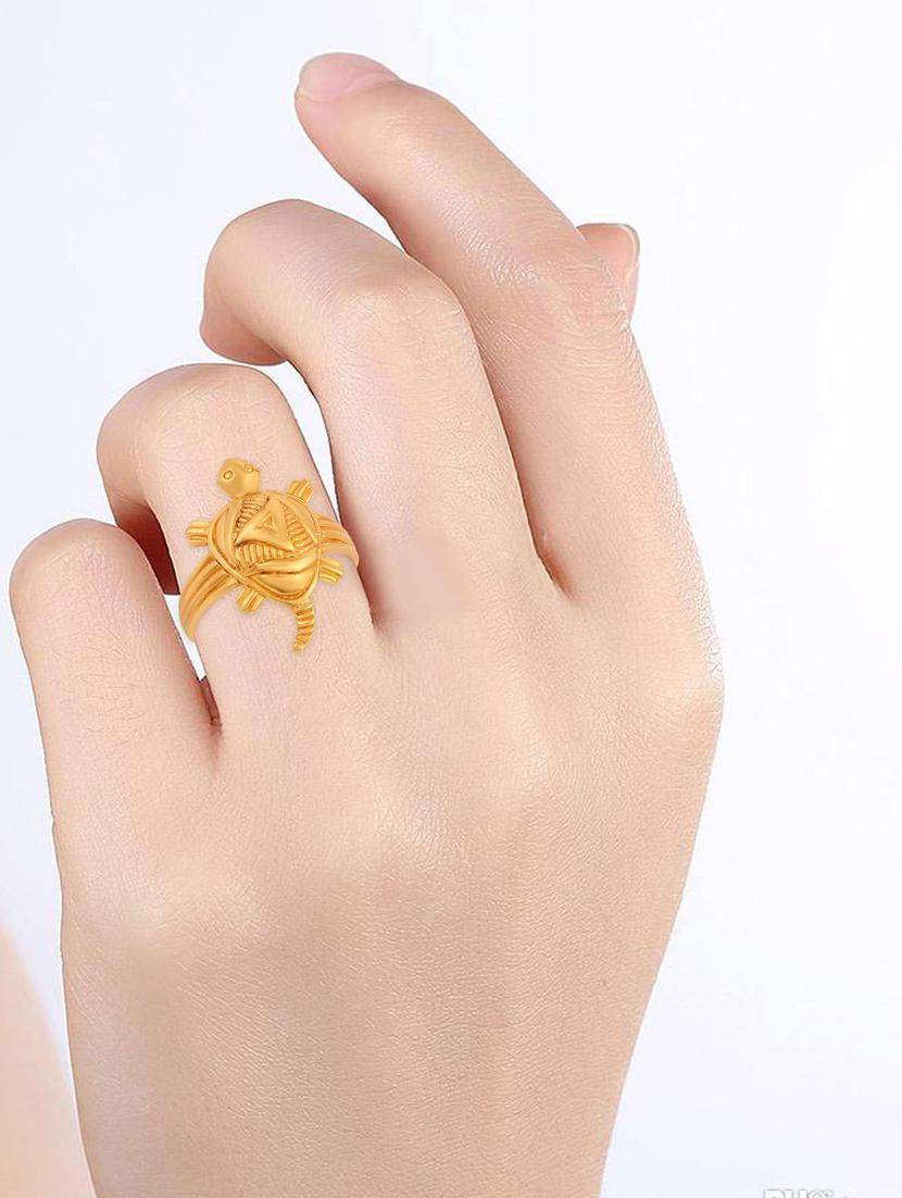 gold brass finger ring - 18637566 - Standard Image - 4