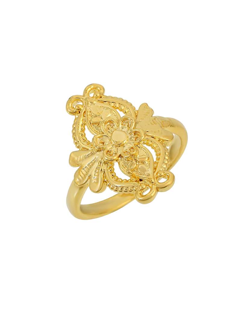 gold brass finger  ring - 18637581 -  Standard Image - 1