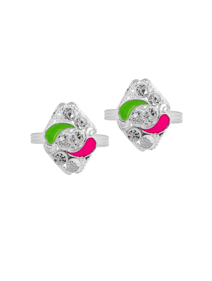 multi colored brass toe ring - 18637583 - Standard Image - 1