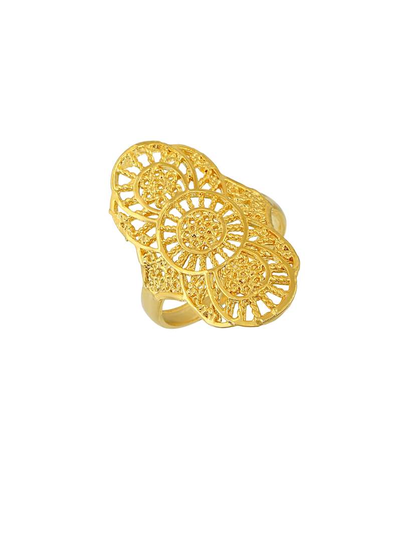 gold brass finger  ring - 18637587 -  Standard Image - 1