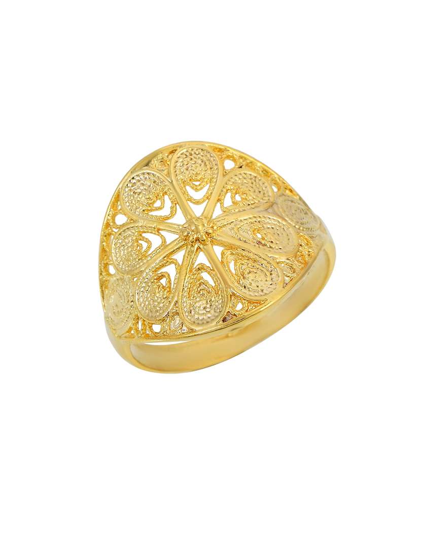 gold brass finger ring - 18637588 - Standard Image - 1