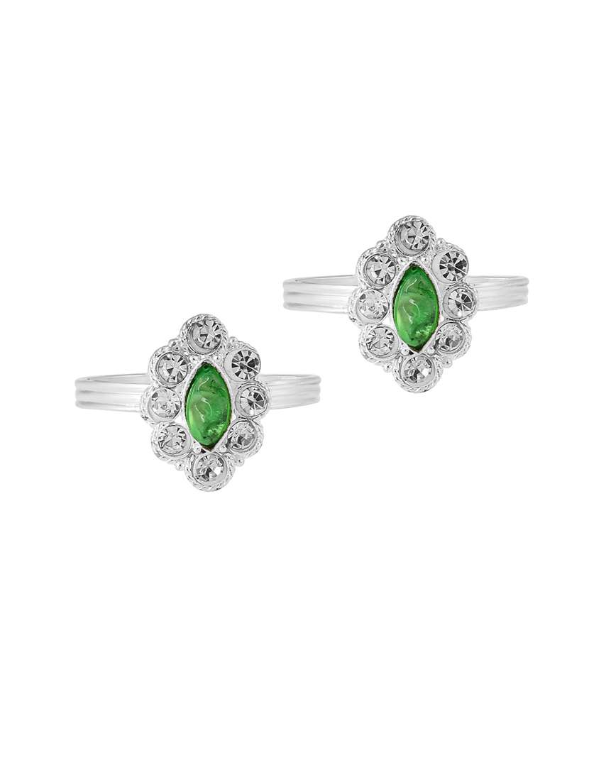 silver plated toe ring - 18637599 - Standard Image - 1