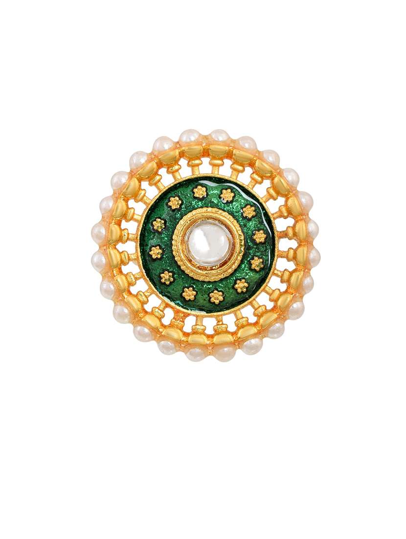 gold brass finger  ring - 18637601 -  Standard Image - 1