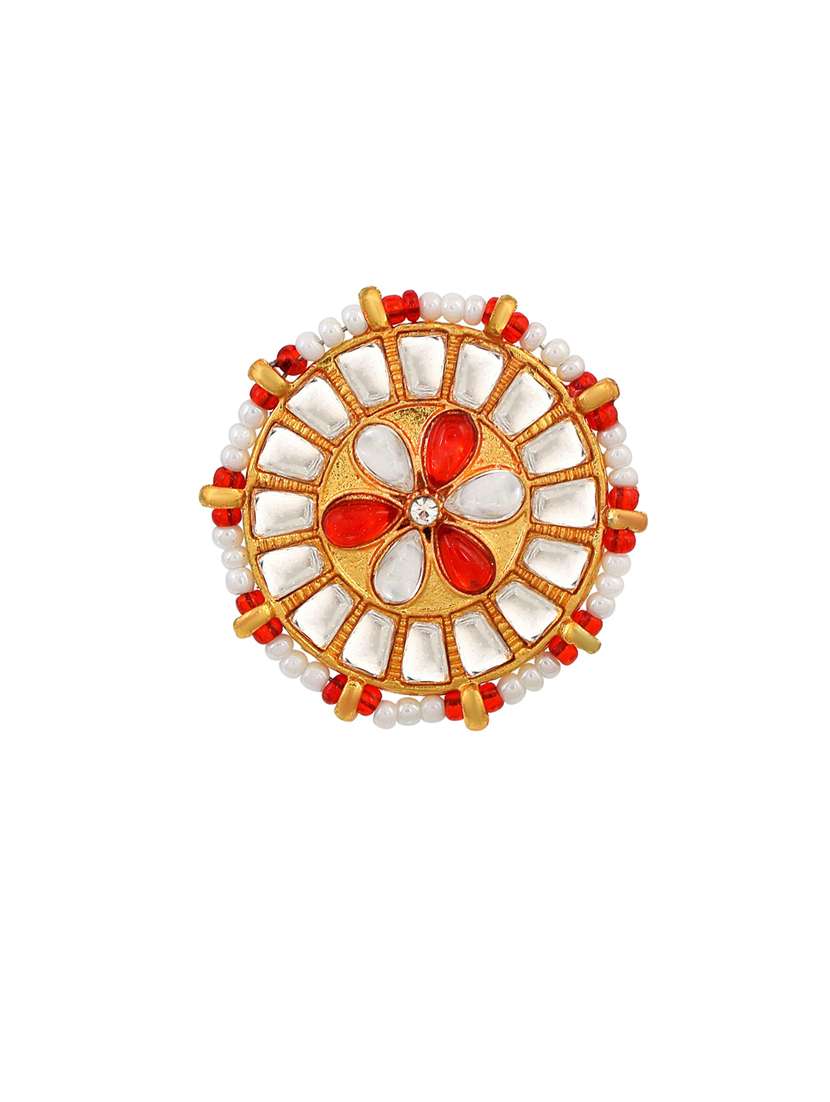 gold brass finger  ring - 18637605 -  Standard Image - 1