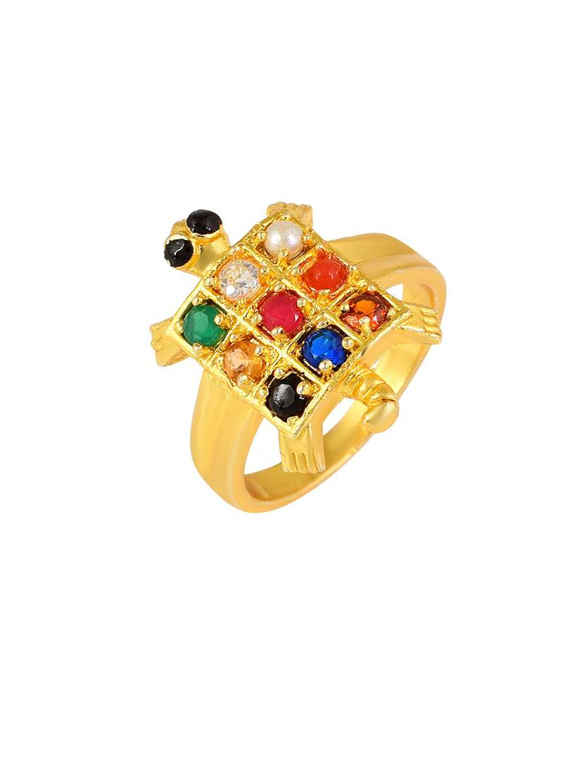 multi colored brass finger  ring - 18637609 -  Standard Image - 1