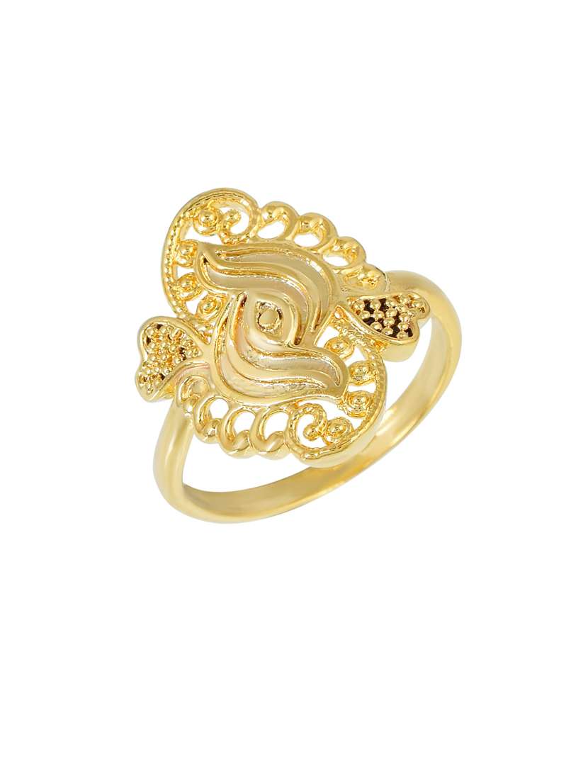 gold brass finger ring - 18637617 - Standard Image - 1