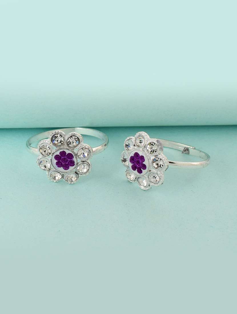 silver plated toe ring