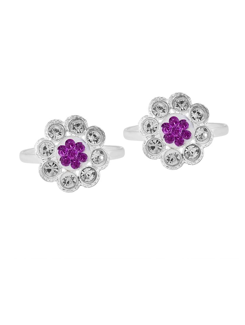silver plated toe ring - 18637636 - Standard Image - 1