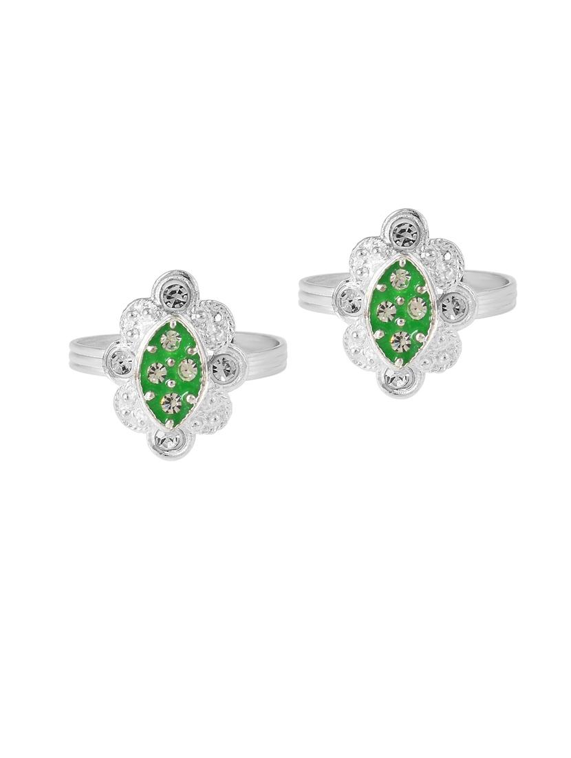 silver plated toe ring - 18637646 - Standard Image - 1
