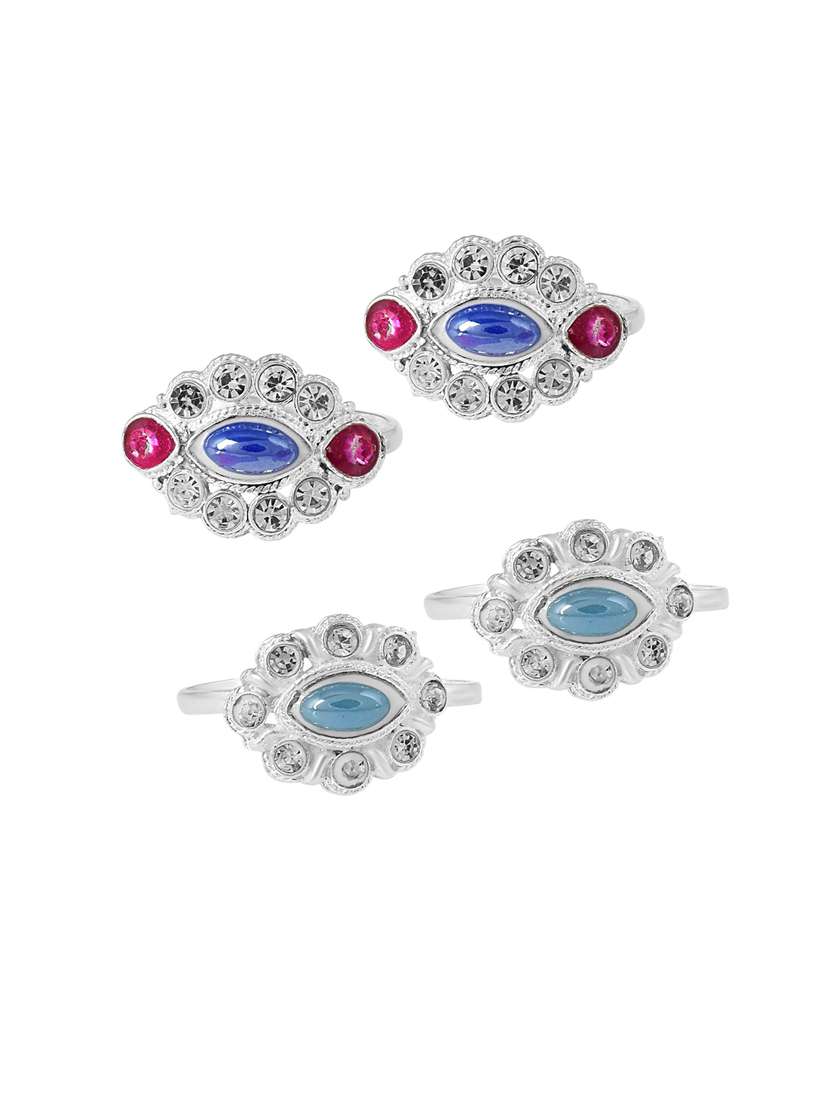 pack of 2 silver plated toe ring - 18637657 - Standard Image - 1