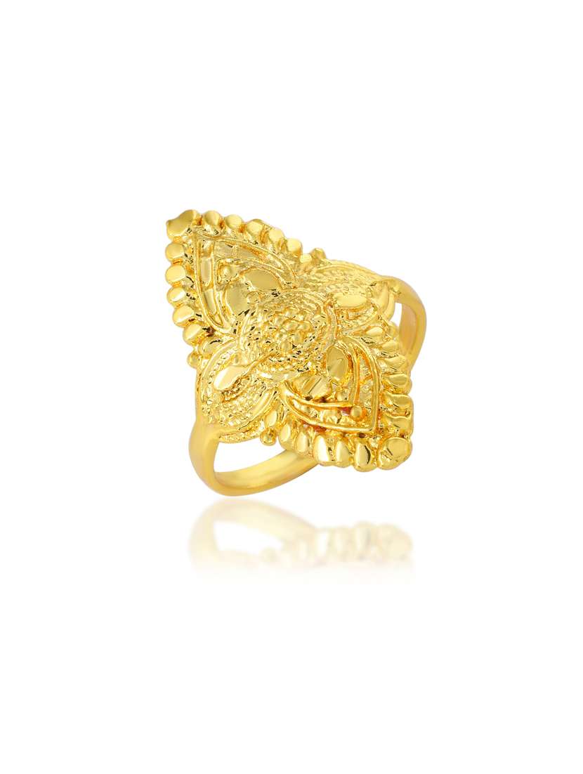 gold brass finger  ring - 18637678 -  Standard Image - 1