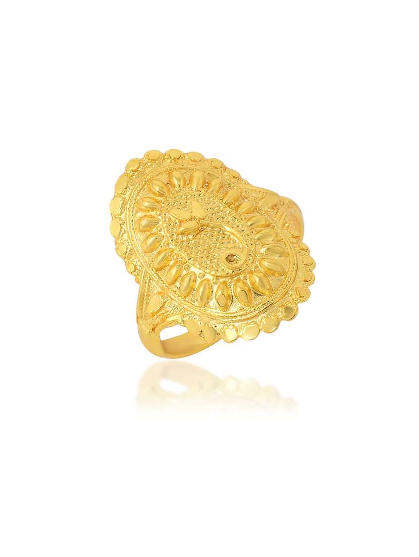 gold brass finger  ring - 18637679 -  Standard Image - 1