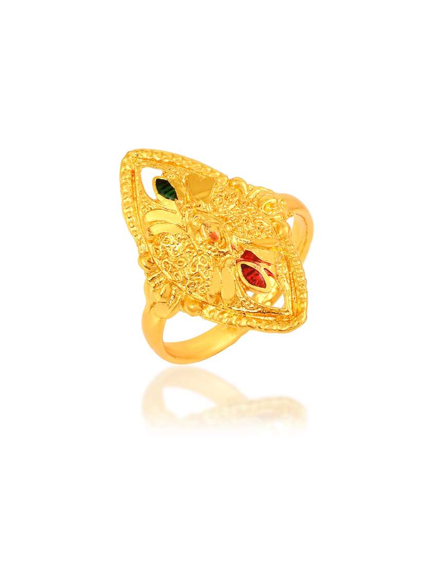 gold brass finger  ring - 18637693 -  Standard Image - 1