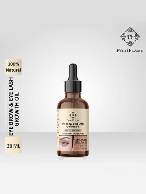 100% pure eyebrow & eyelash growth oil-enriched 