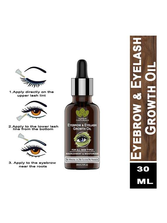 100% pure eyebrow & eyelashes growth oil-enriched with natural ingredients 30 ml (pack of 1) 30ml