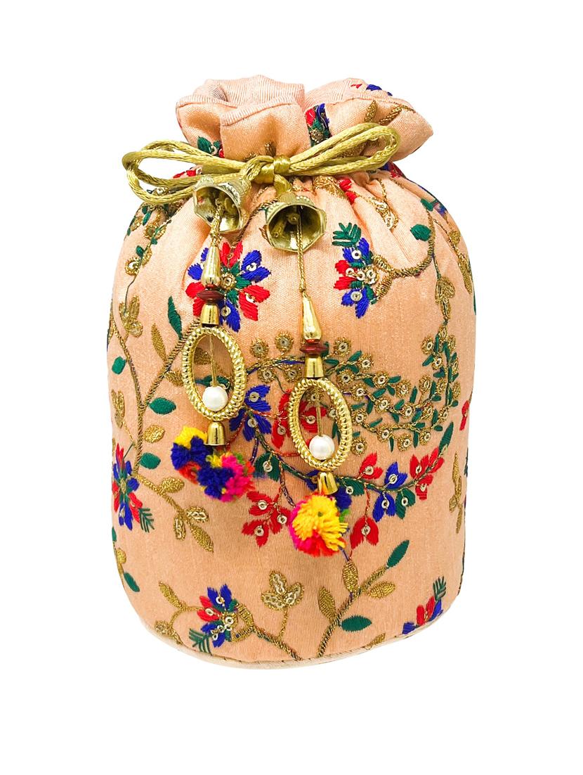 embroidered ethnic potli - 18640453 - Standard Image - 1