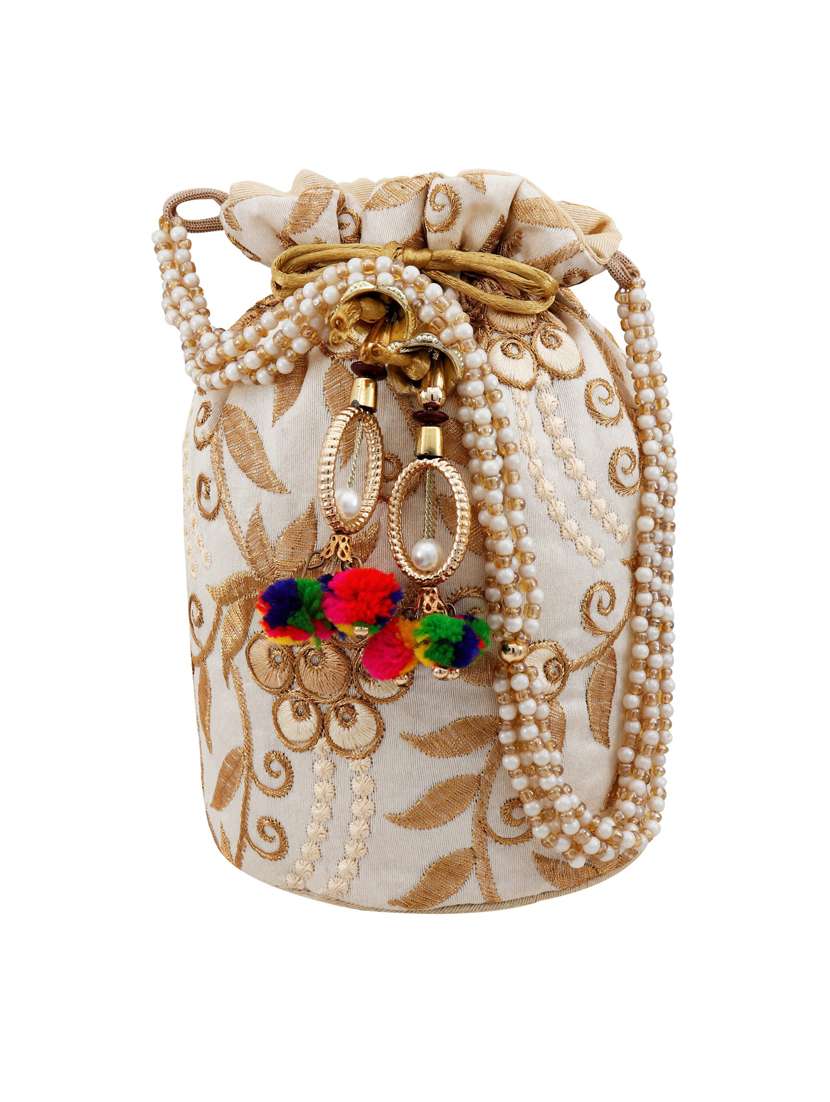 pack of 5 embroidered ethnic potlis - 18640461 -  Standard Image - 1