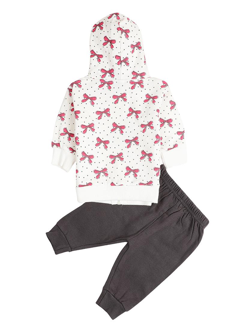 girls hooded neck printed full length set - 18641013 - Standard Image - 1