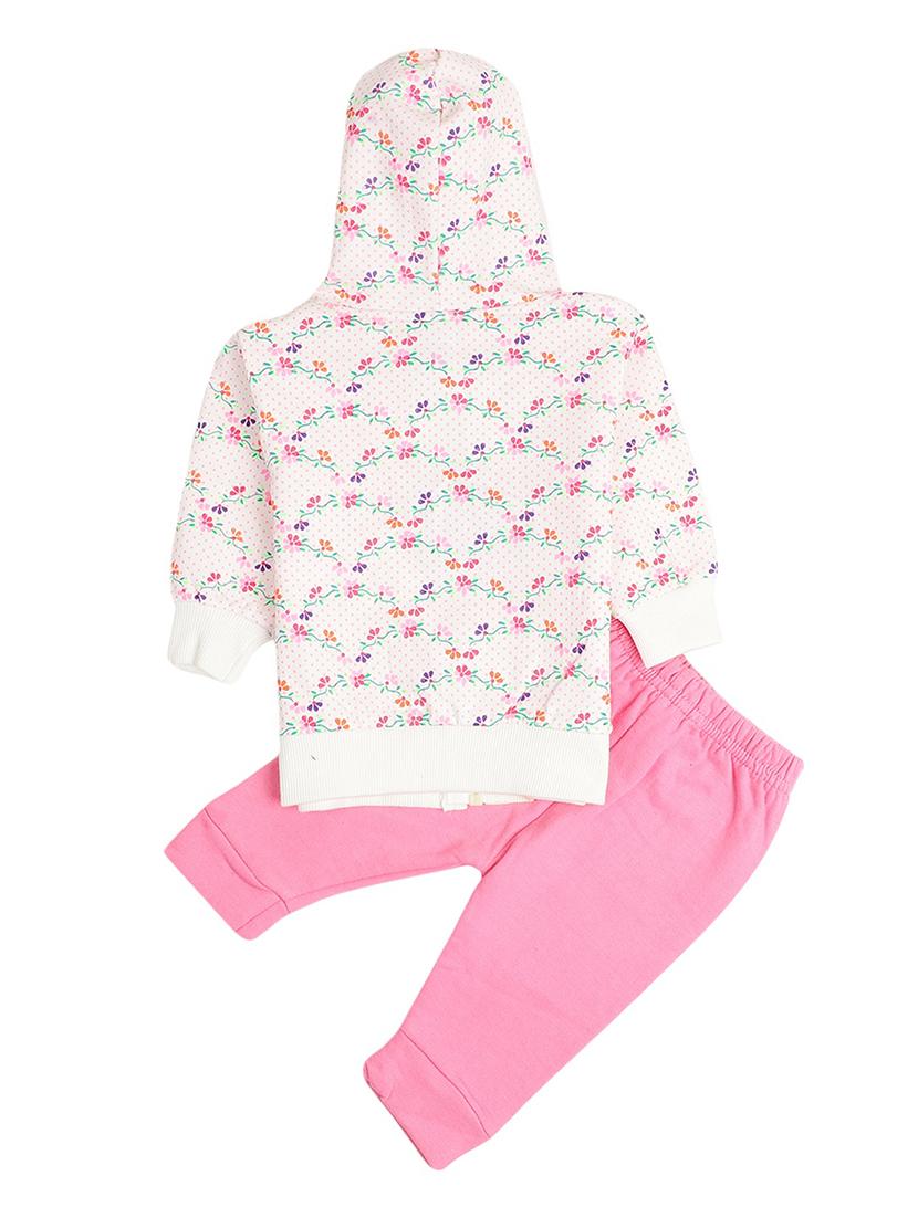 girls hooded neck printed full length set - 18641026 - Standard Image - 1
