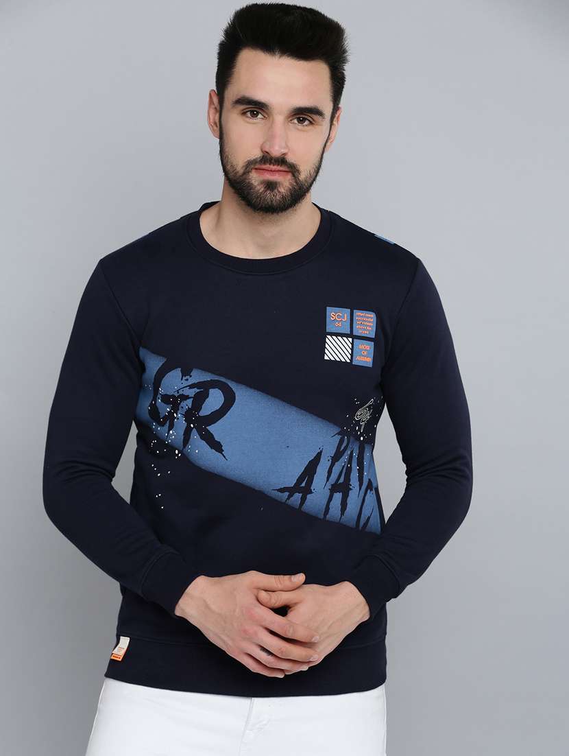 mens front print sweatshirt