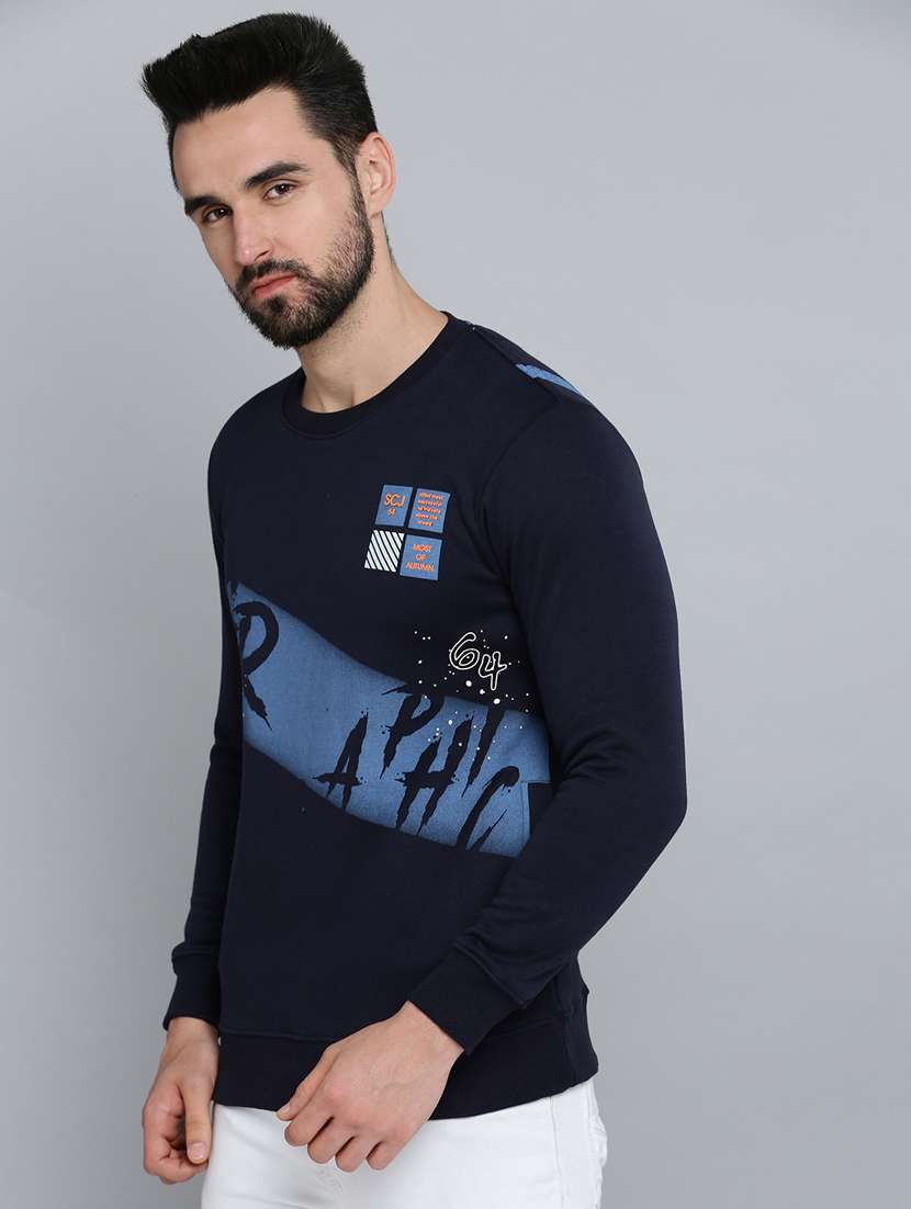 mens front print sweatshirt - 18641704 -  Standard Image - 1