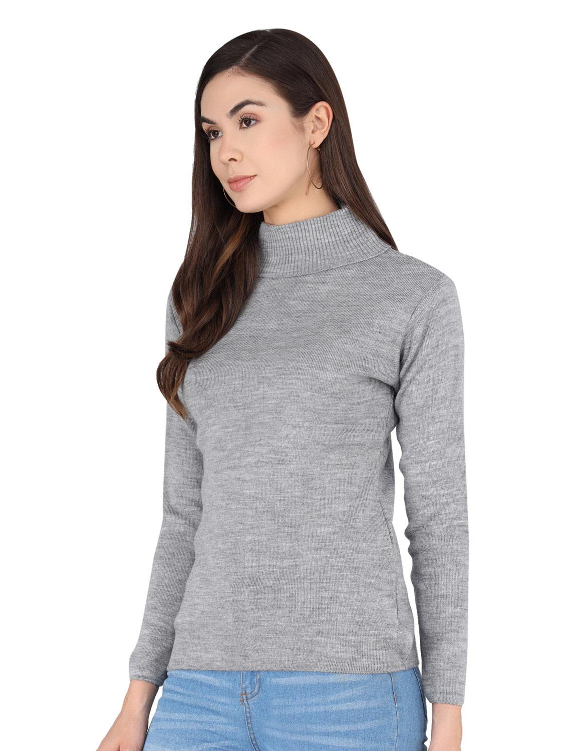 turtle neck solid wool cardigan - 18642402 -  Standard Image - 1