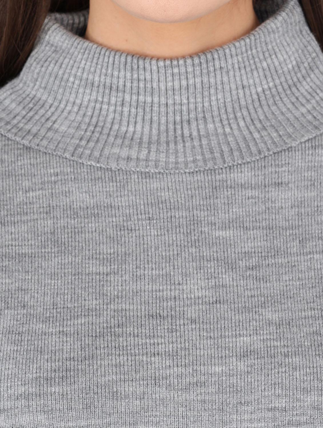 turtle neck solid wool cardigan - 18642402 - Standard Image - 4