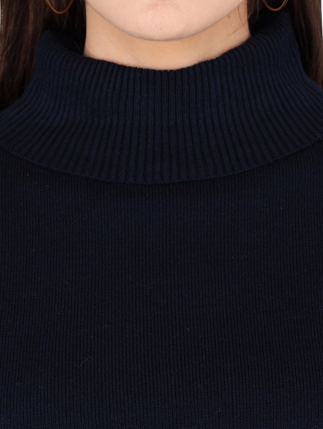 turtle neck solid wool cardigan - 18642404 - Standard Image - 4