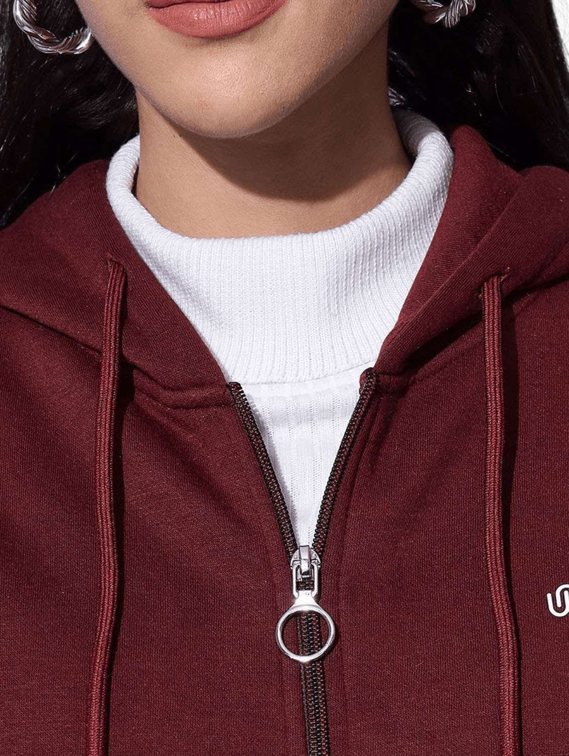 women's plain hooded sweatshirt - 18642445 - Standard Image - 4