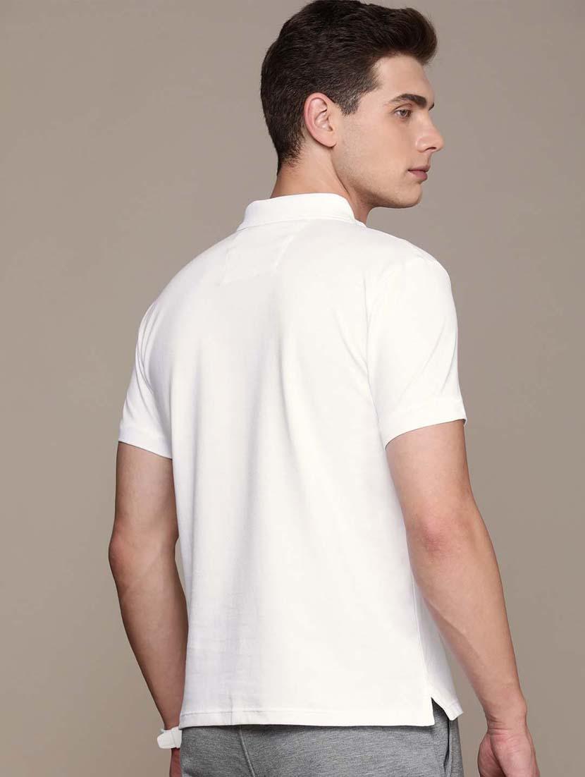 men solid polo neck t-shirt - 18642485 - Standard Image - 1