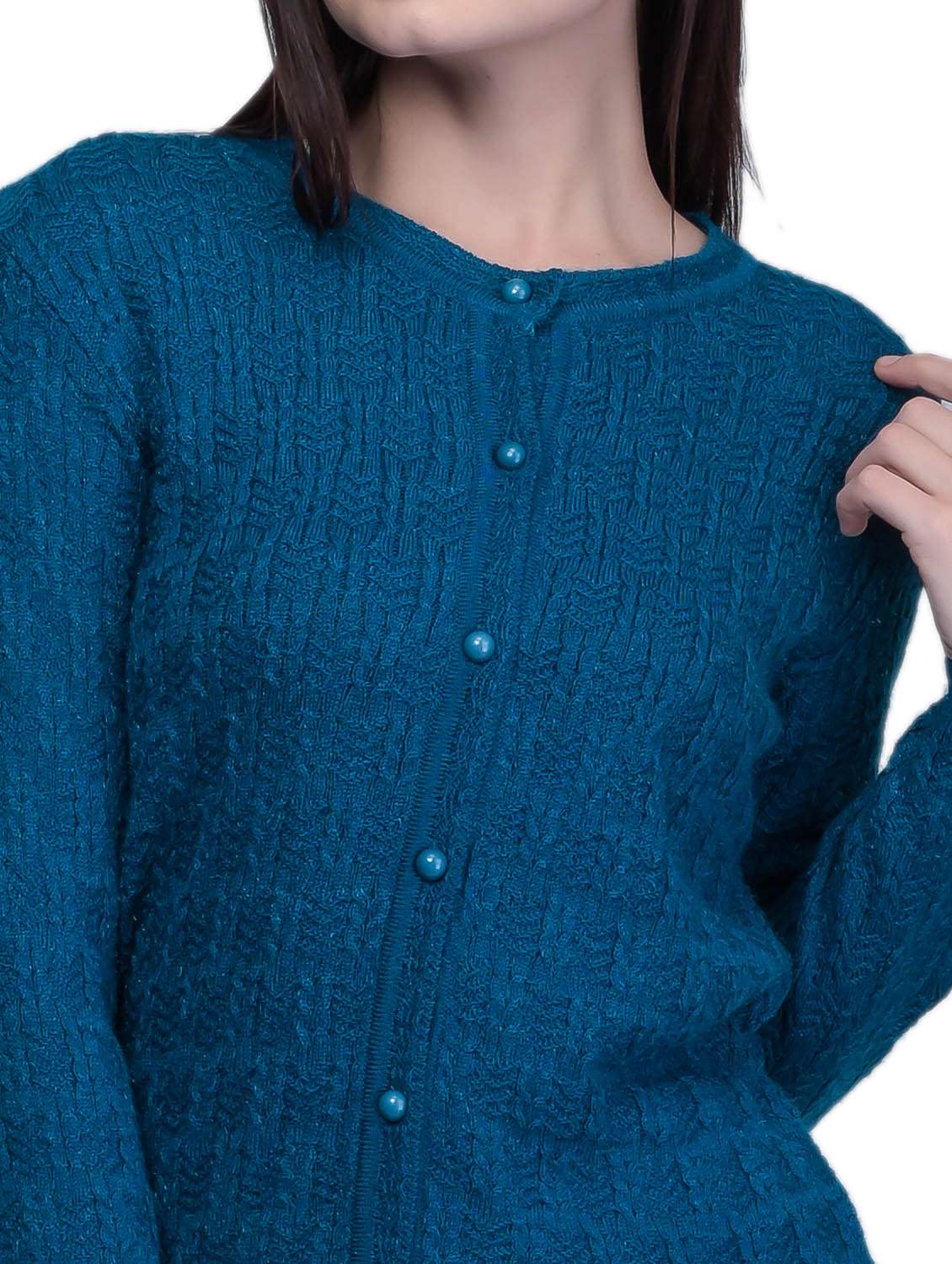 open front wool cardigan - 18642561 - Standard Image - 4