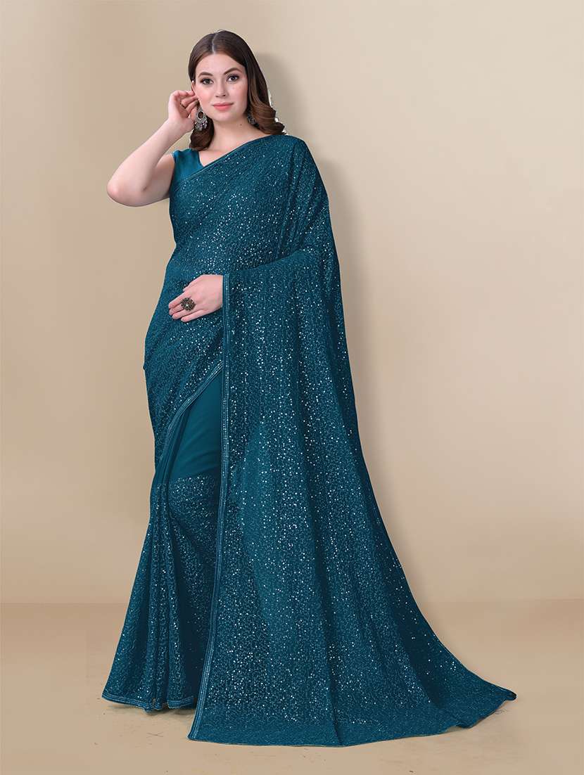 women's embellished saree with blouse